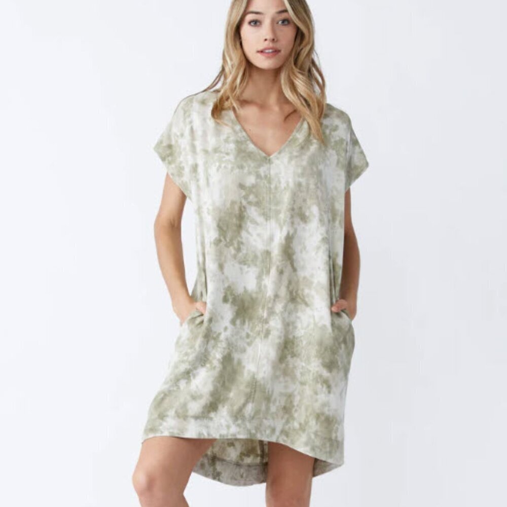 NWOT Maven West Cream Tie Dye Dress Size Small - Picture 1 of 7